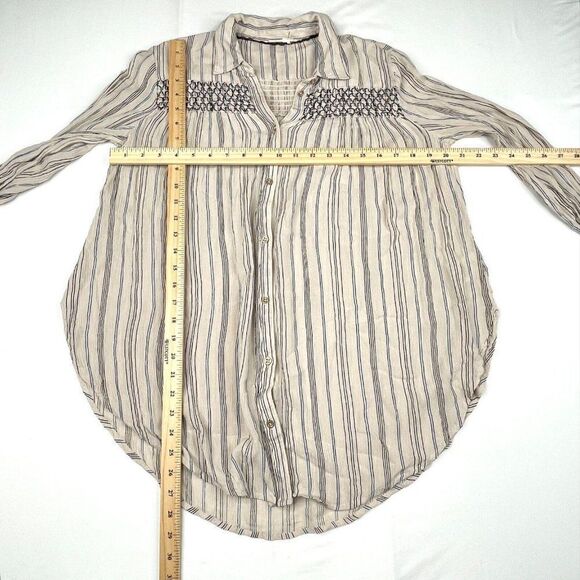 Anthropologie Floreat Norfolk Striped Embroidered Blouse - Picture 10 of 10